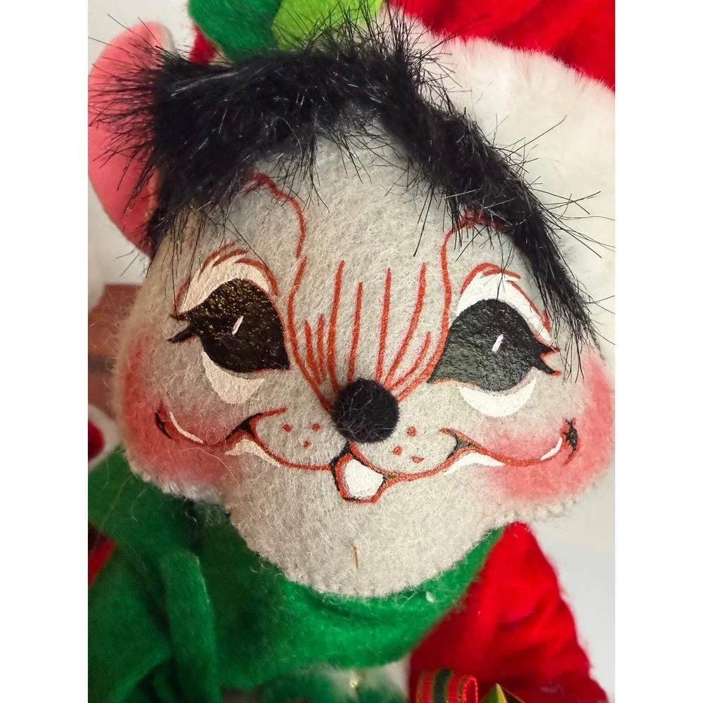 Vintage Annalee Christmas Mice Set Holiday Mouse Pair Candy Cane Gift 2008